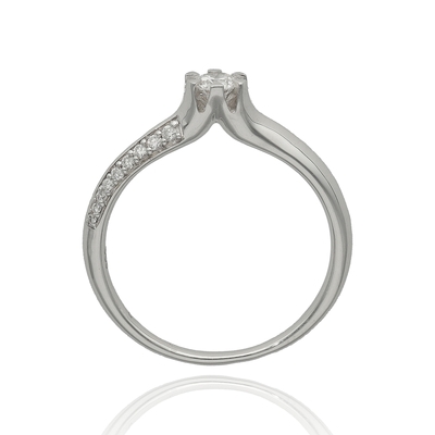 Fehér arany gyűrű 53-as méret (B43816)